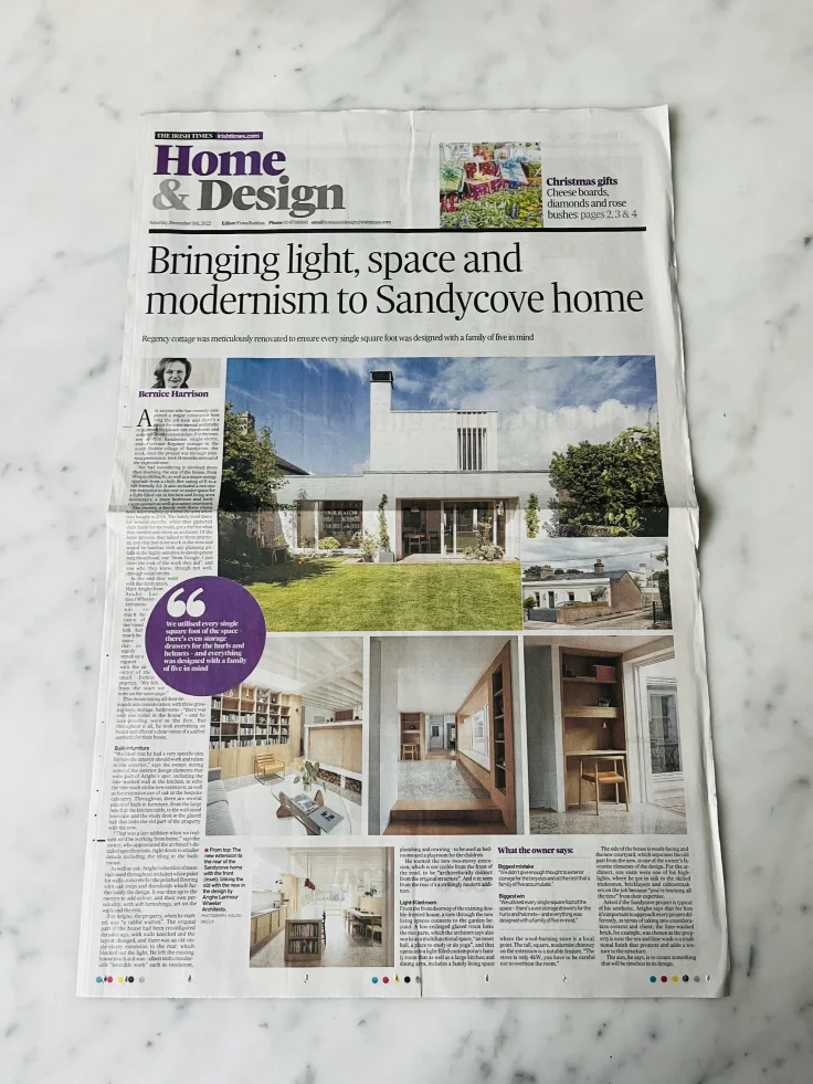 Recency Cottage features in Irish Times - Home and Design