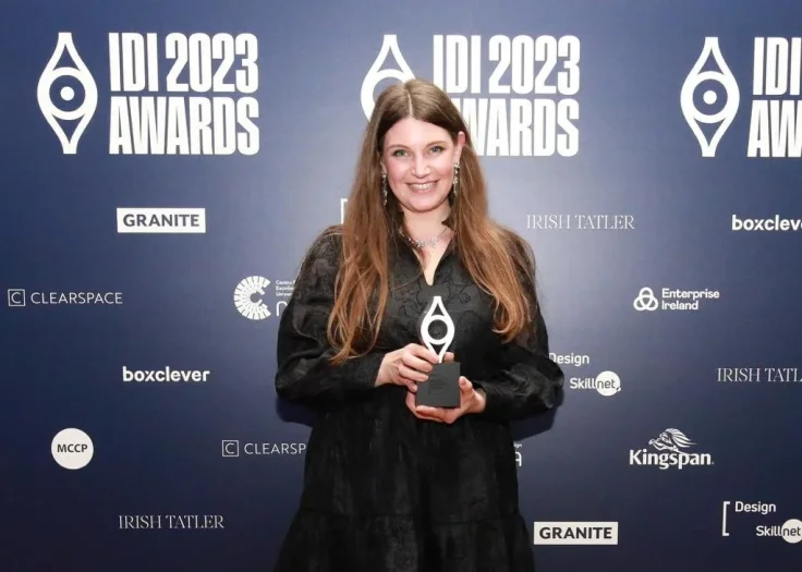 ALWA director Jane Larmour collecting the IDI Award for winner in Residential Architecture 2023